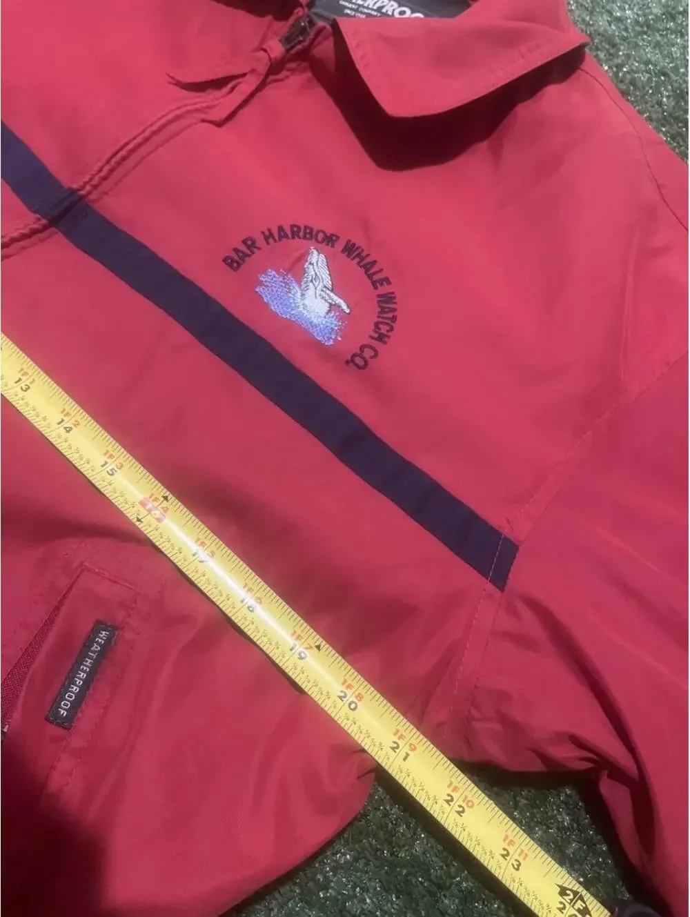 Weatherproof Bar Harbor Whale Watch Co. Windbreaker Jacket Size Medium